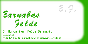 barnabas felde business card
